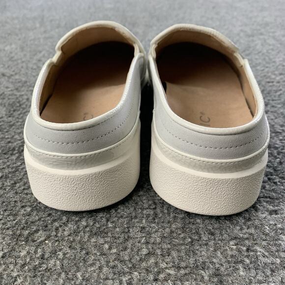 Vionic Shoes Women 5 Effortless Slip On Mules Gray White Leather Comfort Low Top - Picture 11 of 11